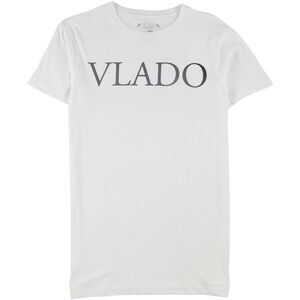 Vlado Mens Logo Graphic T-Shirt, White, L, DM
